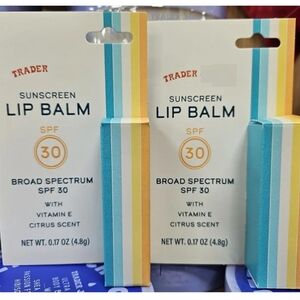 3/$20! 3 Pk Trader Joe's Sunscreen Lip Balm Citrus Scent SPF 30 NIB!